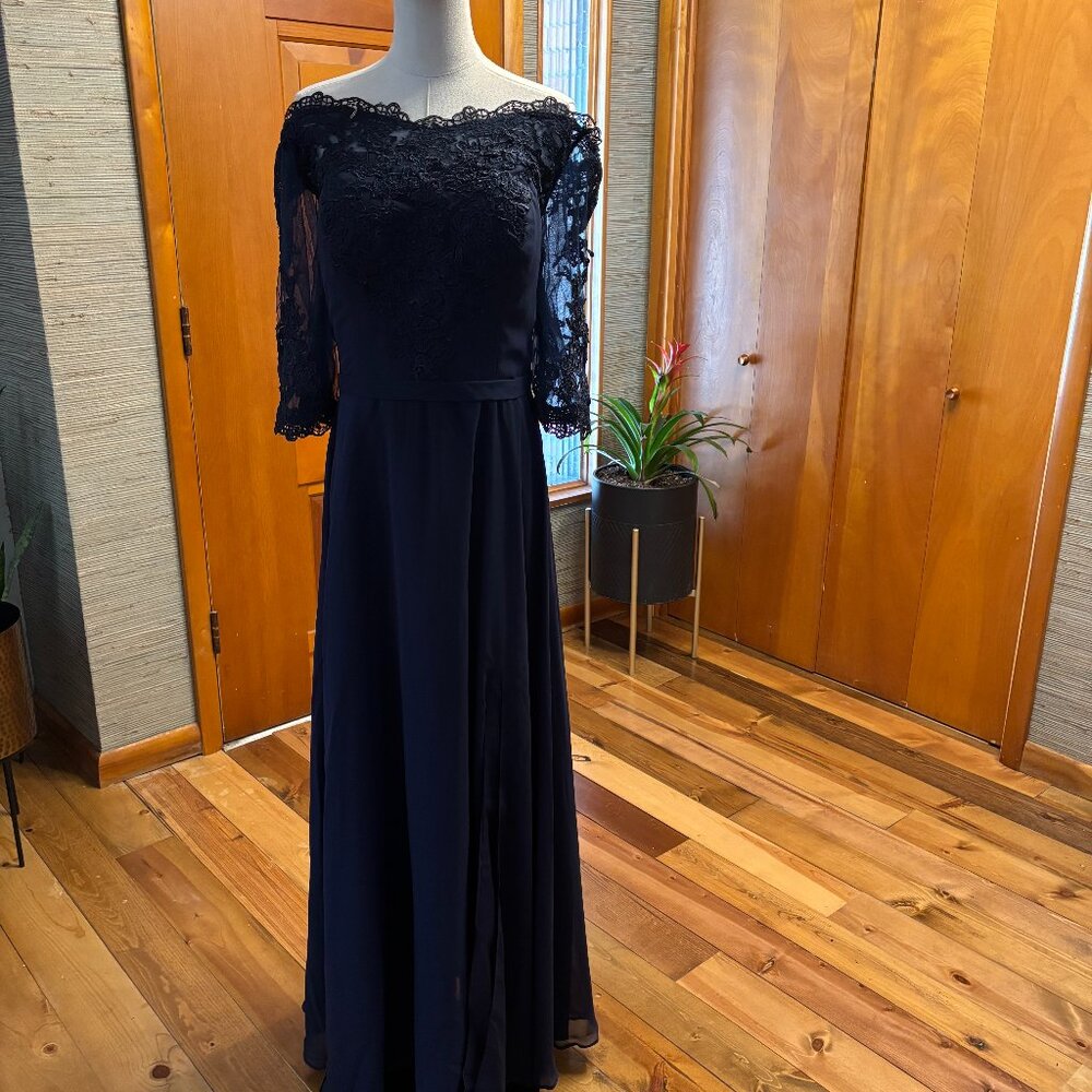 New Evening Dress Navy Blue Size 14